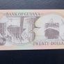 Guyana 1966-2016.20 Dollar uncirculated banknote. Image 2