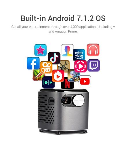 Smart LED Mini Smart DLP Full HD Projector Portable Wifi Bluetooth LED Battery Home Beamer