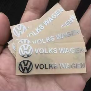 2x 3D Metal Emblem Sticker Car Interior Decoration Decals Accessories For Volkswagen VW GTI Rline R Golf Polo Passat Magotan Tiguan
