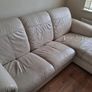 Cream Leather Sofa Image 4