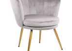 Grey Genesis Flora Accent Chair with Petal Back Armchair