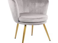 main image for ad Grey Genesis Flora Accent Chair with Petal Back Armchair