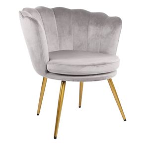 Grey Genesis Flora Accent Chair with Petal Back Armchair