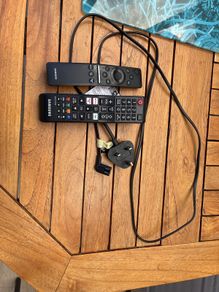 Samsung QT60 remote controls x2 and plug lead