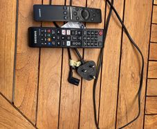 Samsung QT60 remote controls x2 and plug lead