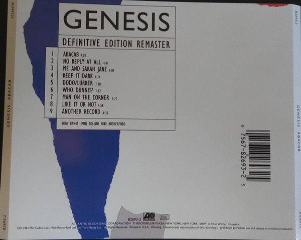Genesis  - Abacab ; I Know What I Live ; Live in Boston Base London ;  and Steve Hackett Genesis Revisited CDs