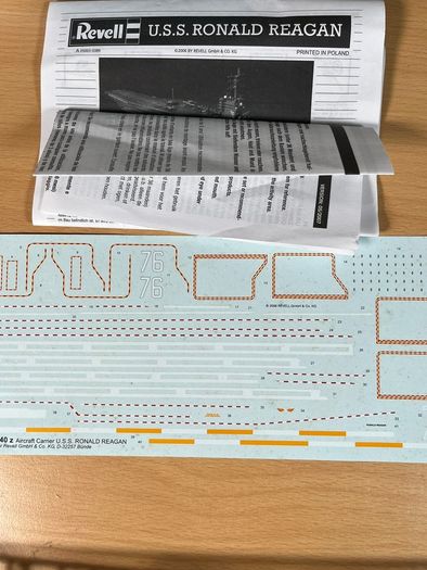 Revell 05003 1:720 USS Ronald Reagan Aircraft Carrier Model