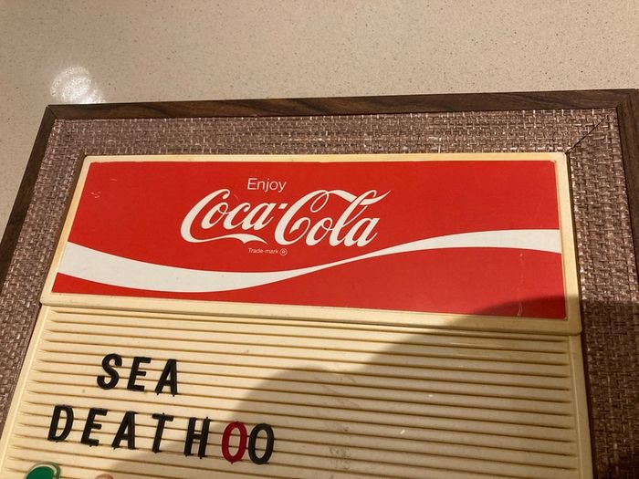 Coca Cola Menu Board American 80's