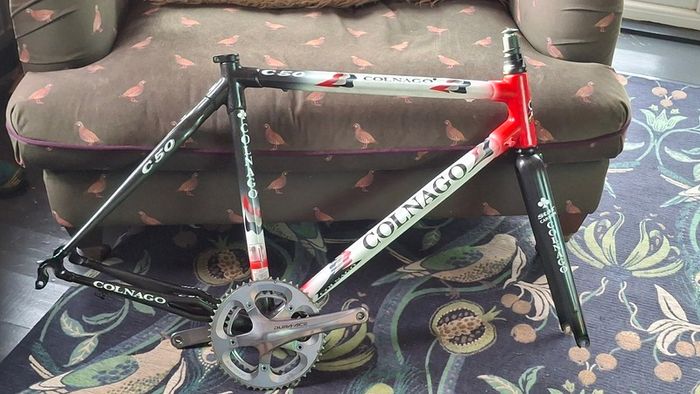 2005 Colnago C50 HP Carbon Frameset (Team Milram PR99) Size 54 + Dura-Ace Crankset