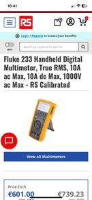 New Fluke 233 multimeter with detachable screen
