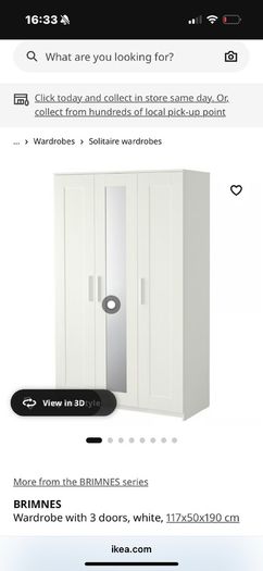 Wardrobe with mirror