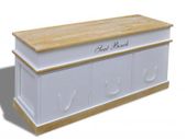 Storage Bench Solid Paulownia Wood 100 cm