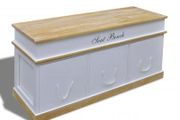 Storage Bench Solid Paulownia Wood 100 cm