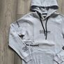 Bershka Ice Blue / White Graphic Print Hoodie - Size XS Image 2