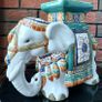 Vintage Hand Painted Ceramic Elephant Stand Image 2