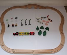 Wooden Train Set 43 Pieces