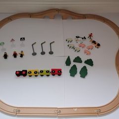 Wooden Train Set 43 Pieces