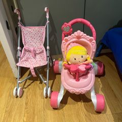 Baby walker and dolls buggy