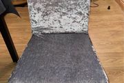 Grey crushed velvet large chair cover 10 euro each