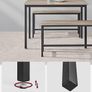 Dining table with two benches FREE DELIVERY Image 9