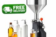 Manual Paste &amp; Liquid Filling Machine 5 to 100ml 11.5L Stainless Steel Bottle Filler