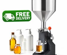 Manual Paste & Liquid Filling Machine 5 to 100ml 11.5L Stainless Steel Bottle Filler