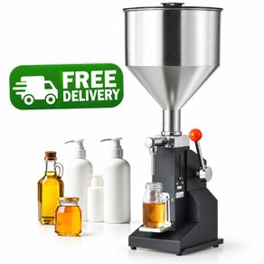 Manual Paste & Liquid Filling Machine 5 to 100ml 11.5L Stainless Steel Bottle Filler