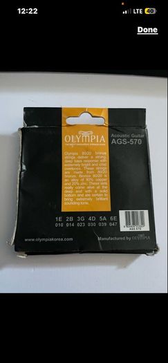 Olympia acoustic guitar string 10-47