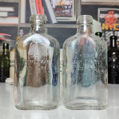 137 - Vintage Cork Distilleries Company Whisky Flask Collectible Decorative Clear Glass Bottle