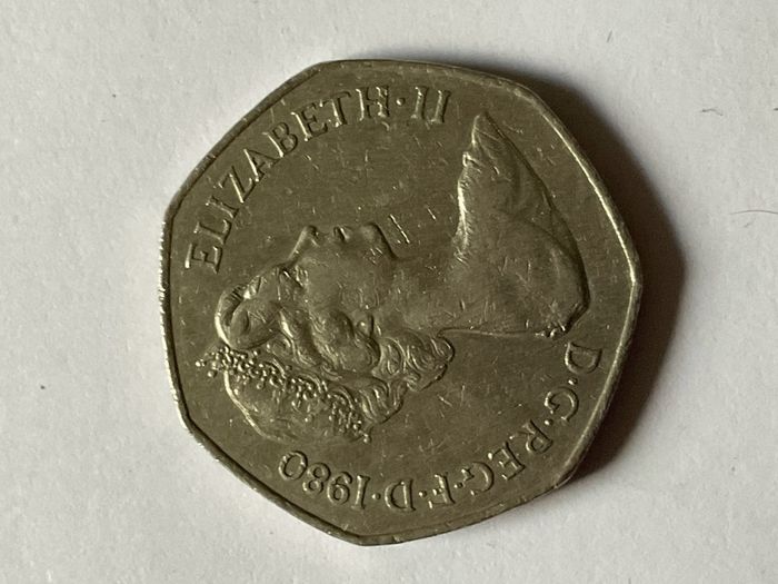 Elizabeth II 2nd portrait 1970 1979 1980 50p uk coins