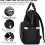 Laptop Backpack for Women,15.6 Inch Stylish Laptop Rucksack Wide Open, College School Backpack with USB Charging Port, Water Resistant Travel Business Work Bag Computer Bookbag for Men, Black (FREE POSTAGE) Image 2