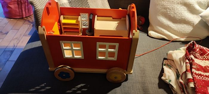 Goki wooden caravan toy