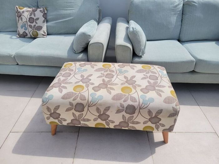 3 seater + 2 seater + large footstool