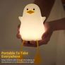 Cute Duck Night Light, Gifts for Women Teen Girls Baby,Night Lights for Kids Bedroom, Cute Christmas Seagull Chick Silicone Nightlights Image 5