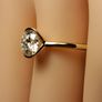 Gold Plated Sterling Silver Bezel set Moissanite Solitaire Ring Image 2