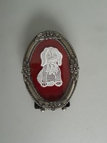PICTURE - Frame - Small Lace Dog
