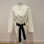 Zara cream belted jacket size 8 Image 2