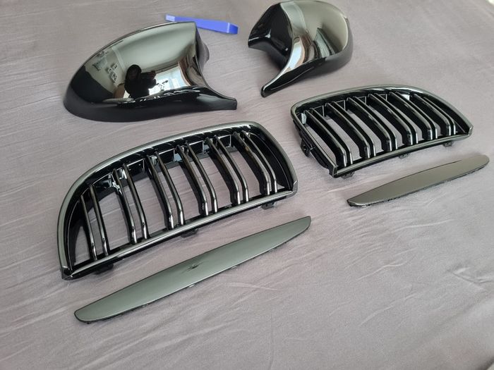 BMW 3 Series E90 E91 Pre-Lci Kidney Grilles & Mirror Covers Set Brand New