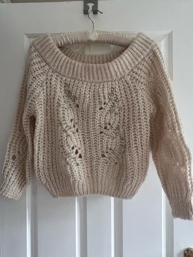 River Island Cream Jumper with Crystals