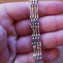 ASJ Sterling Bracelet With Dangling Heart Image 2