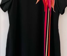 Size 14 Black/Orange/Pink Dress by Debenhams