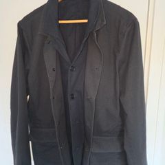 ALL SAINTS - Miles Double Layered Button Up Blazer - Black - Size 40