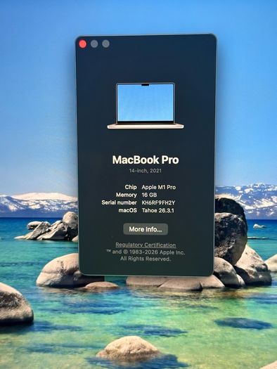Macbook Pro 14 M1 Pro 16gb Ram 1tb Ssd 2021