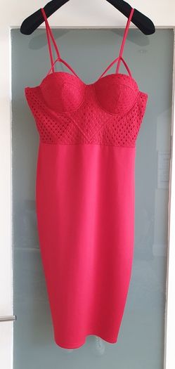 Cari's Closet Red bustier style dress Sz 14 (Fit 14-16UK) - Bnwt