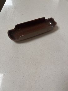 Vintage- Mid Century Corn on the cob pottery dish - 21.5 cm by 6 cm