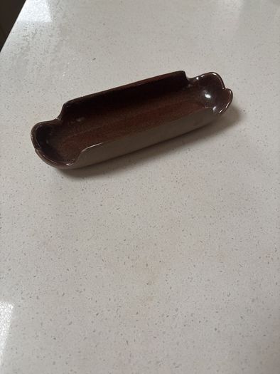 Vintage- Mid Century Corn on the cob pottery dish - 21.5 cm by 6 cm