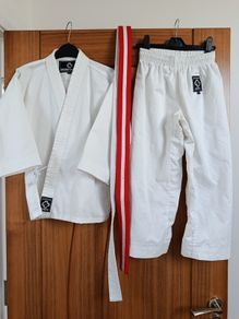 Mayo Karate Academy suit and belts