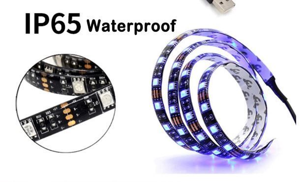 3M USB LED Light Strip Colorful Lighting 24 KEY remote control TV Desktop PC