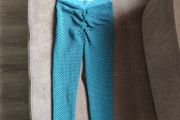 Teal Honeycomb Ruched bum leggings, size 10