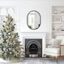 Oval Mirror Black Metal Frame Bathroom Mirrors for Wall  Small Aluminum Alloy Mirror Decorative for Bathroom Living Rooms Bedroom Entryway Hallway Horizontal or Vertical Hanging Image 2